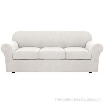 4-Piece Stretch Sofa Cover Individual Cushion Covers
